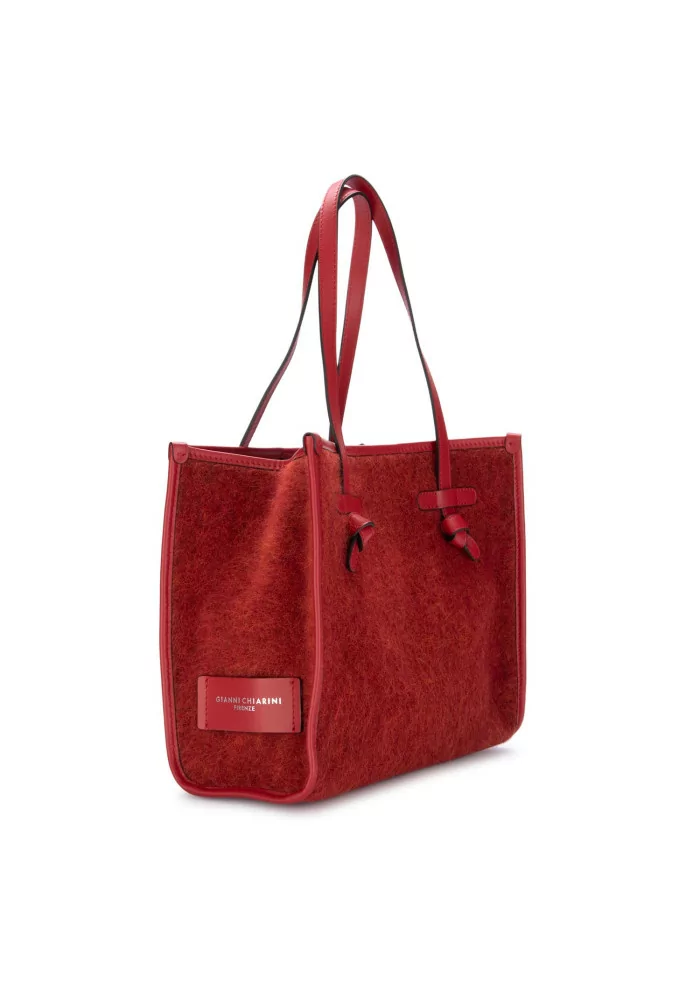 GIANNI CHIARINI | BORSA SHOPPER MARCELLA FURRY ROSSO