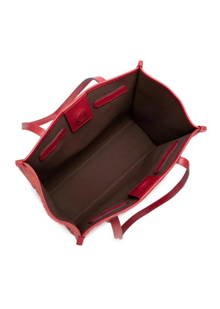 GIANNI CHIARINI | BORSA SHOPPER MARCELLA FURRY ROSSO
