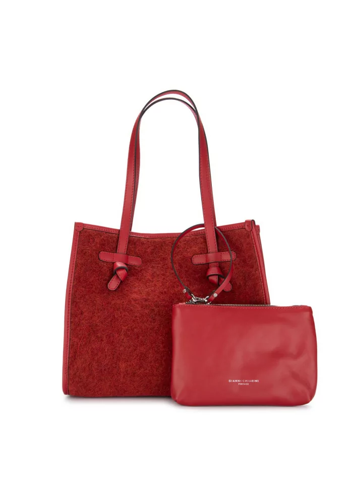 GIANNI CHIARINI | BORSA SHOPPER MARCELLA FURRY ROSSO