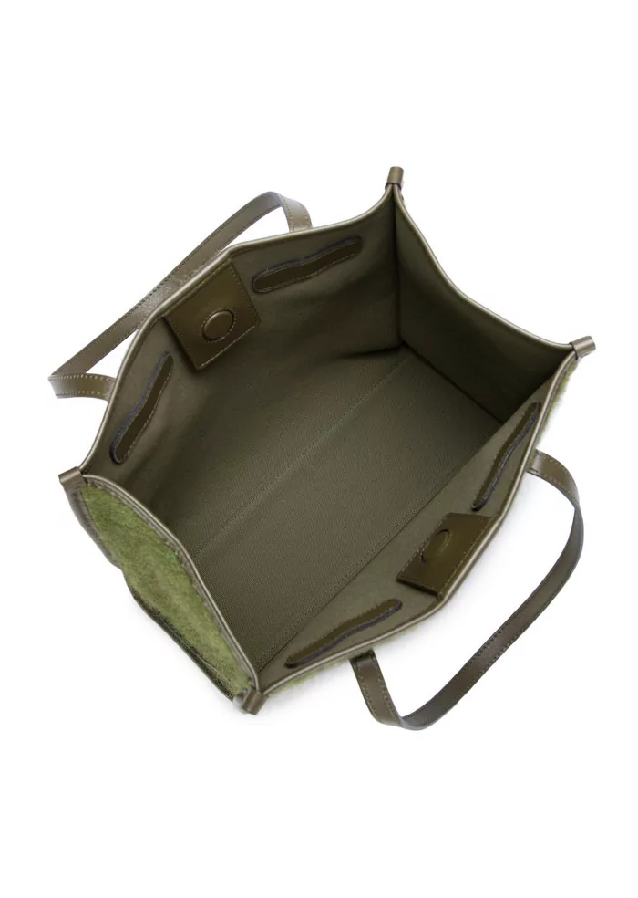 GIANNI CHIARINI | BORSA SHOPPER MARCELLA FURRY VERDE