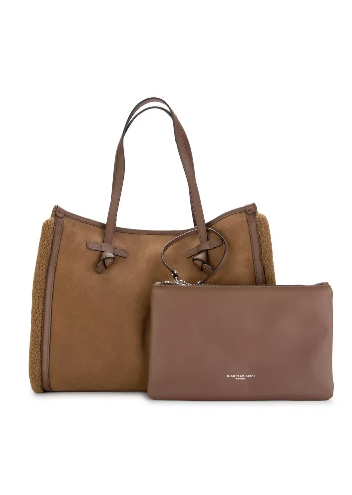 GIANNI CHIARINI | SHOPPER MARCELLA CAMOSCIO MARRONE