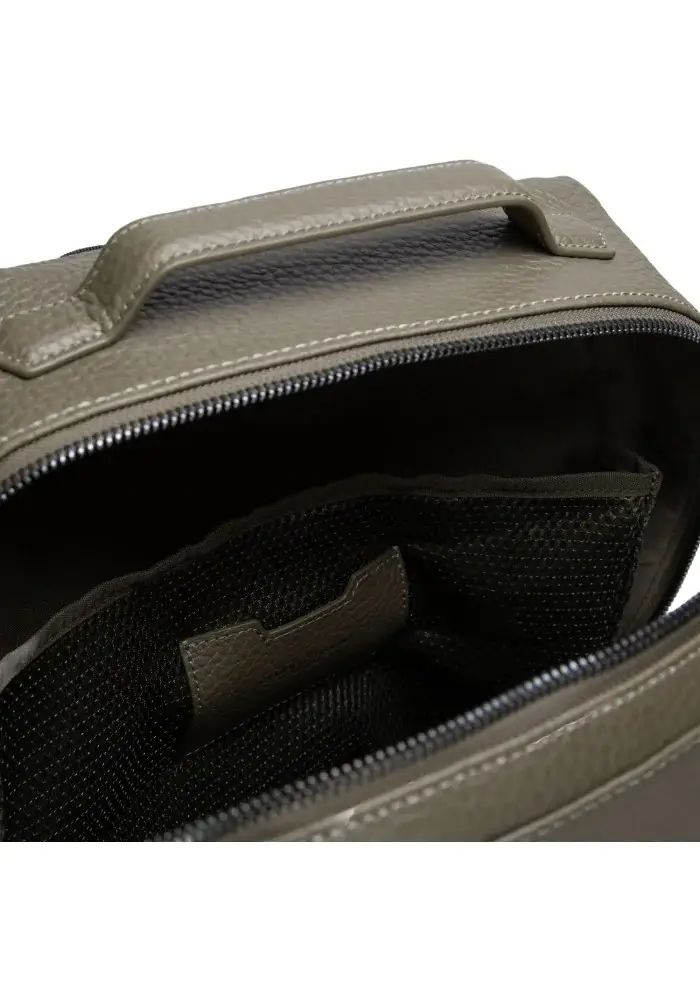 GIANNI CHIARINI | ZAINO PELLE MARTELLATA VERDE MILITARE