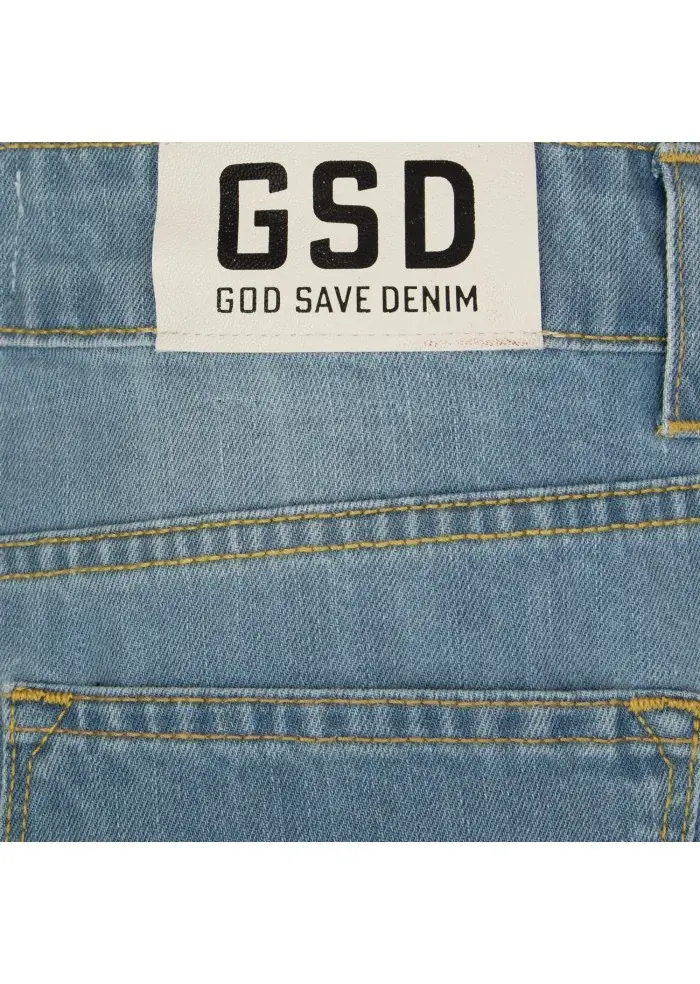 GOD SAVE DENIM | SHORTS DENIM IRIS AZZURRO