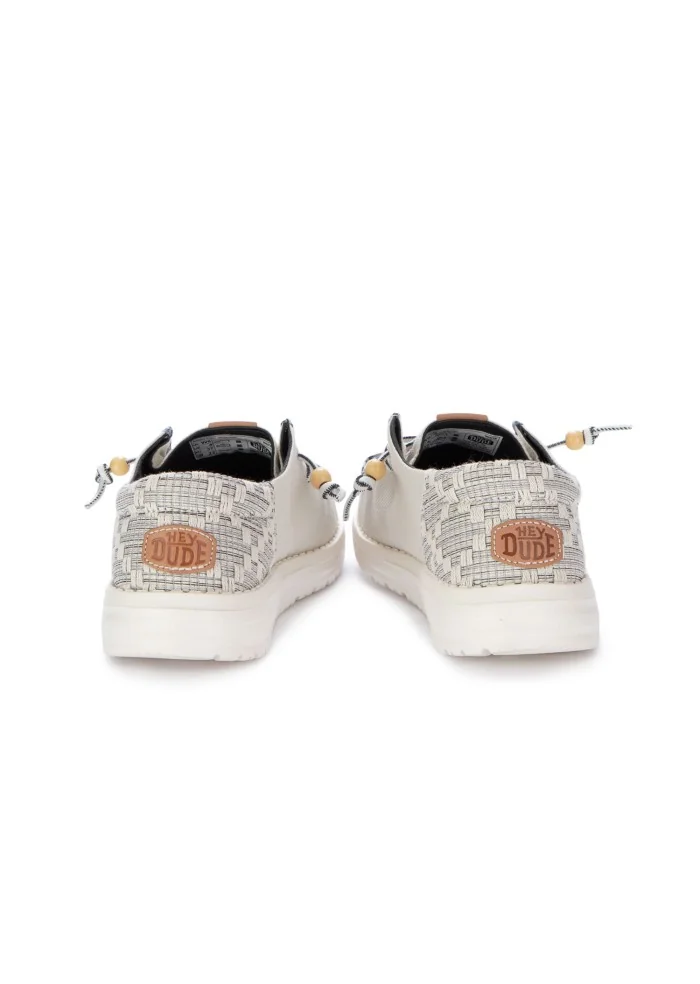 HEY DUDE | SCARPE BASSE WENDY FUNK JACQUARD BIANCO