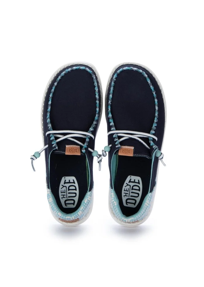 HEY DUDE | SCARPE BASSE WENDY FUNK JACQUARD BLU