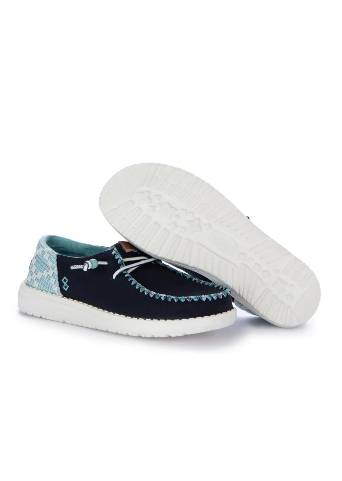 HEY DUDE | SCARPE BASSE WENDY FUNK JACQUARD BLU