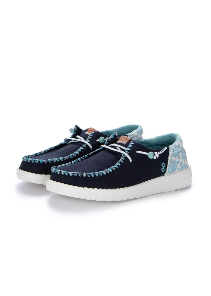 HEY DUDE | SCARPE BASSE WENDY FUNK JACQUARD BLU