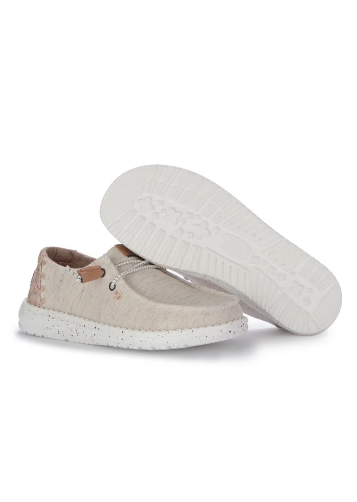 HEY DUDE | SCARPE BASSE WENDY HEATHERED SLUB TROPICAL BEIGE