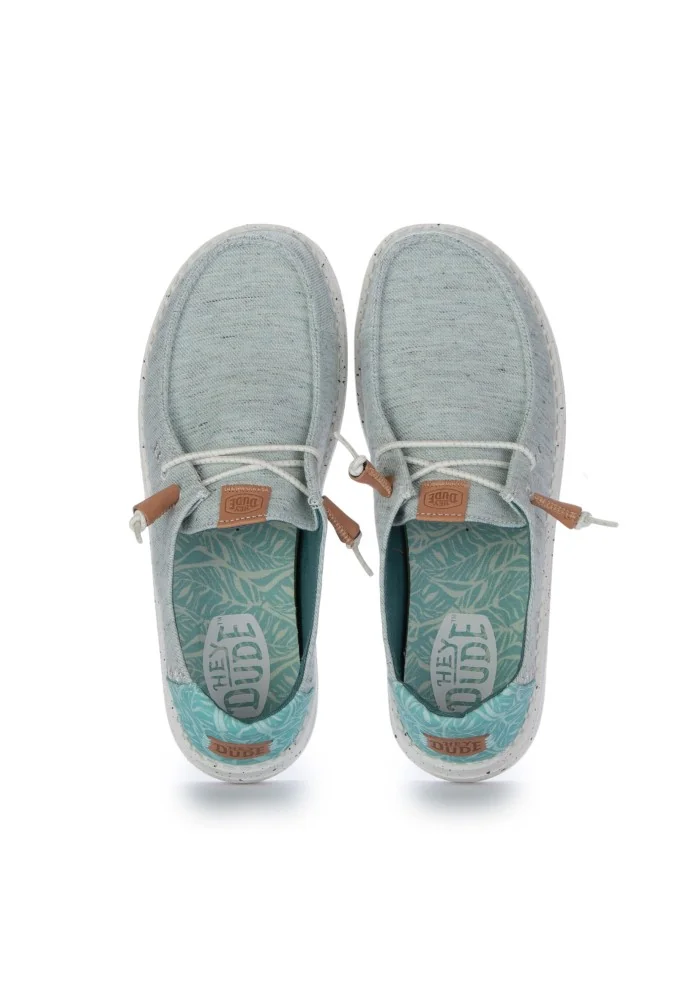 HEY DUDE | SCARPE BASSE WENDY HEATHERED SLUB TROPICAL TURCHESE