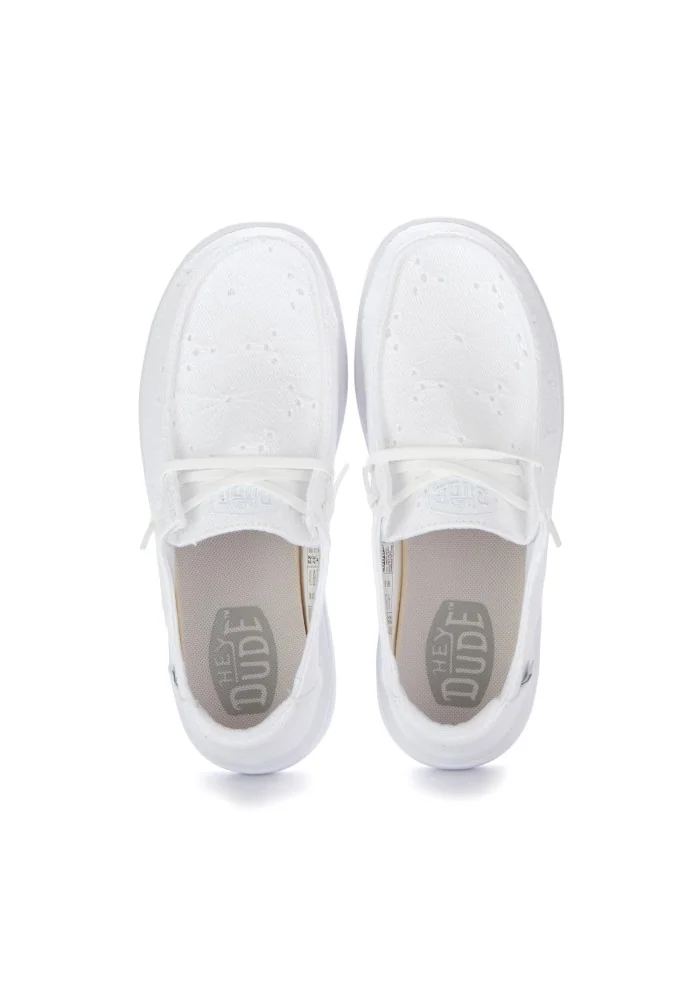 HEY DUDE | SCARPE BASSE WENDY RISE EYELET BIANCO