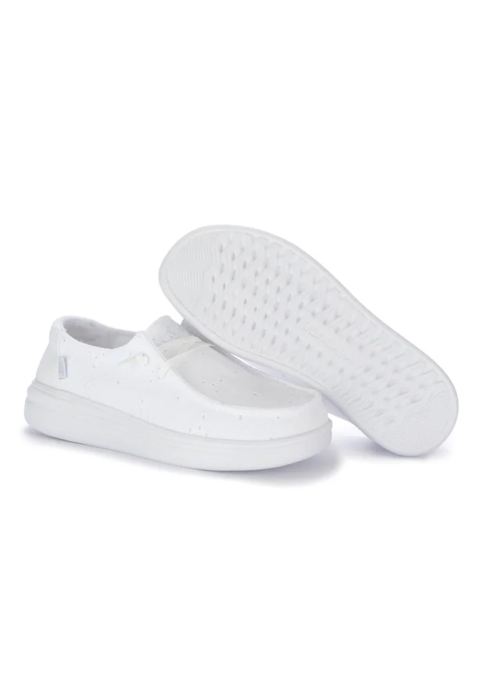 HEY DUDE | SCARPE BASSE WENDY RISE EYELET BIANCO