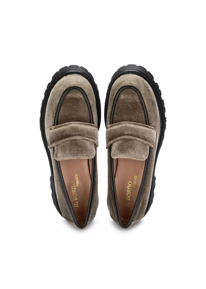 IL BORGO FIRENZE | MOCASSINI CHUNKY VELLUTO MARRONE