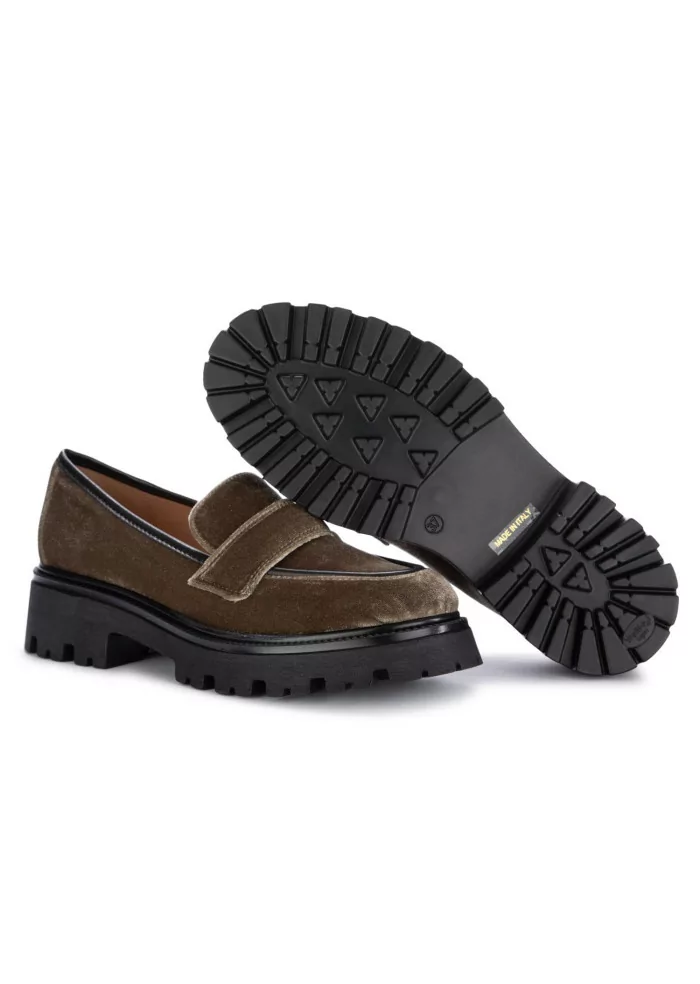 IL BORGO FIRENZE | MOCASSINI CHUNKY VELLUTO MARRONE