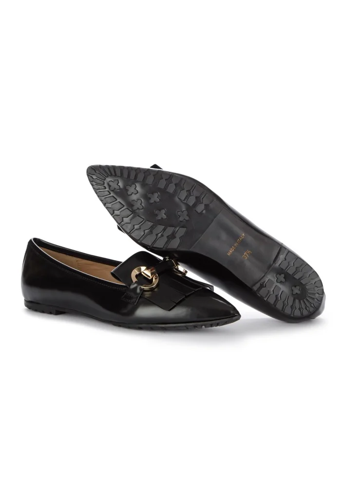 IL BORGO FIRENZE | SCARPE BASSE FRANGE ABRASIVATO NERO