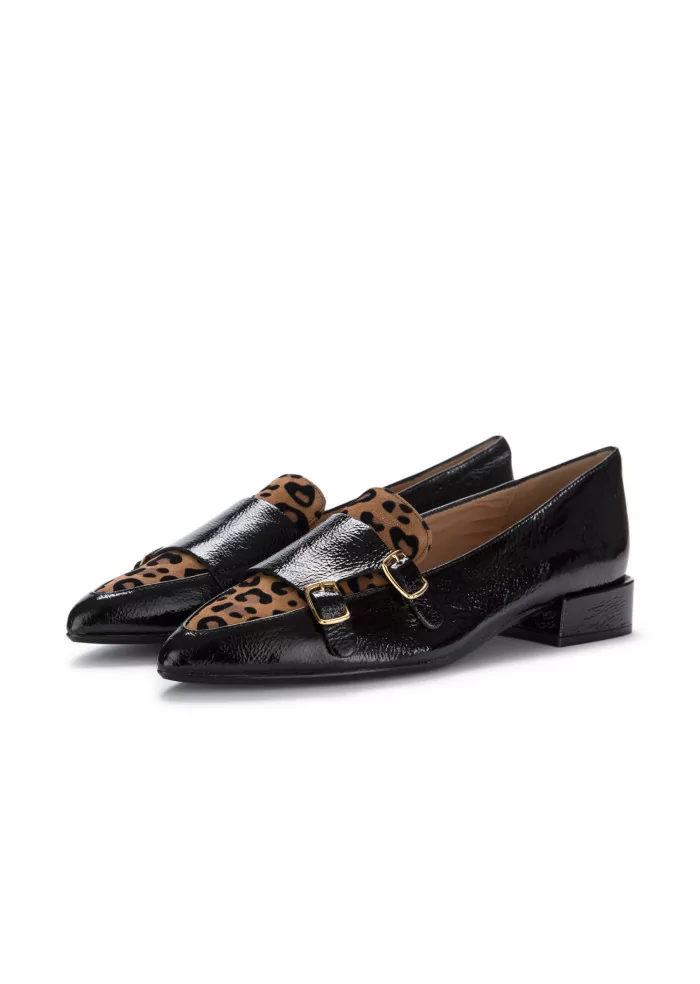 IL BORGO FIRENZE | SCARPE BASSE PELLE NERO LEOPARDATO