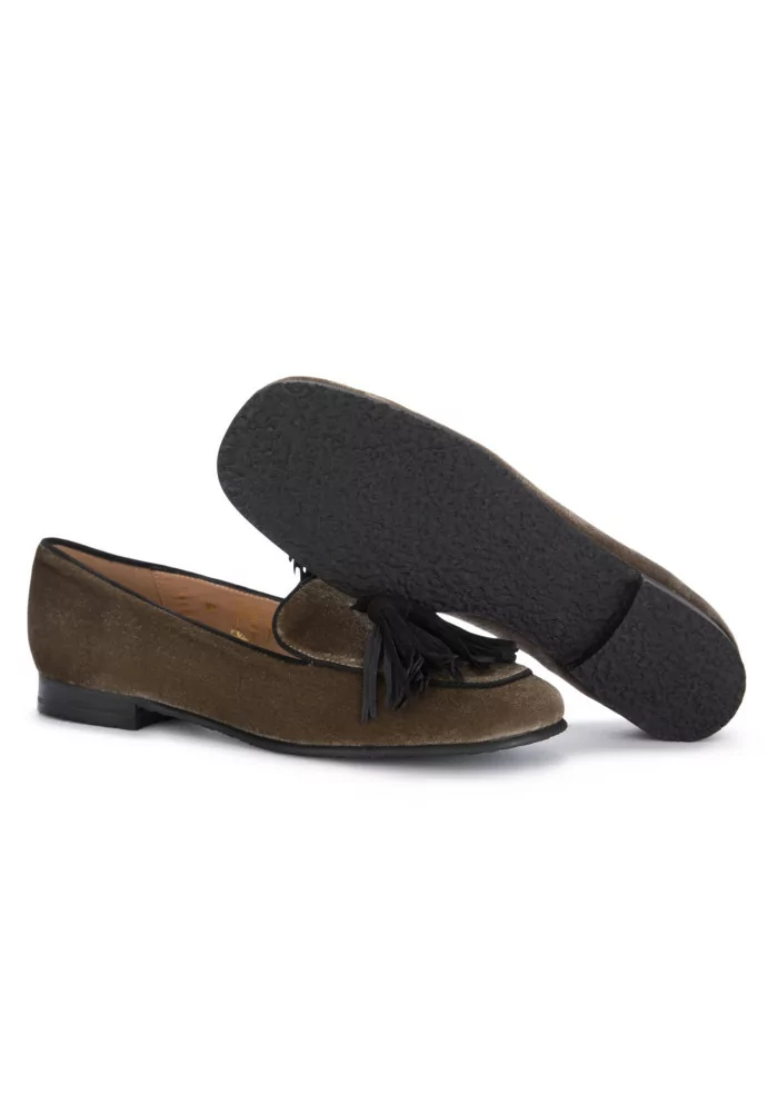 IL BORGO FIRENZE | SCARPE BASSE VELLUTO NAPPE MARRONE