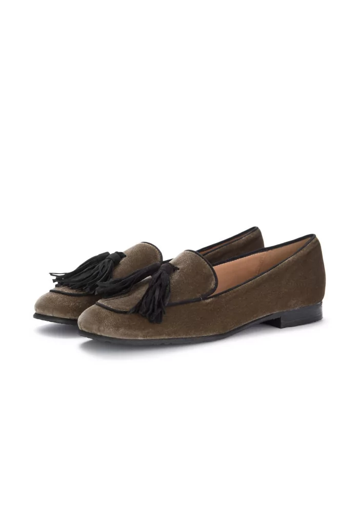 IL BORGO FIRENZE | SCARPE BASSE VELLUTO NAPPE MARRONE
