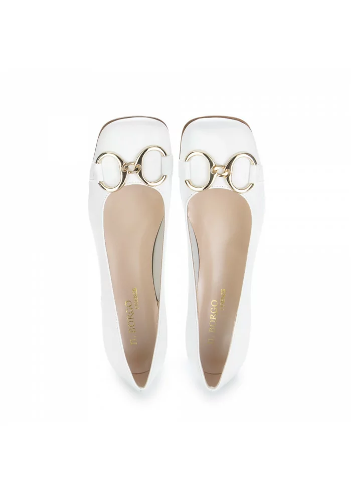 IL BORGO FIRENZE | SCARPE TACCO IN PELLE IMPERO BIANCO