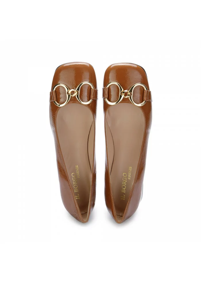 IL BORGO FIRENZE | SCARPE TACCO VERNICE MARRONE