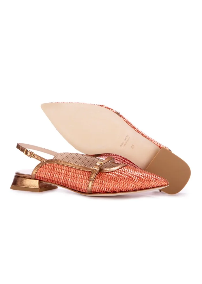 IL BORGO FIRENZE | SLINGBACK RAFIA ARANCIONE