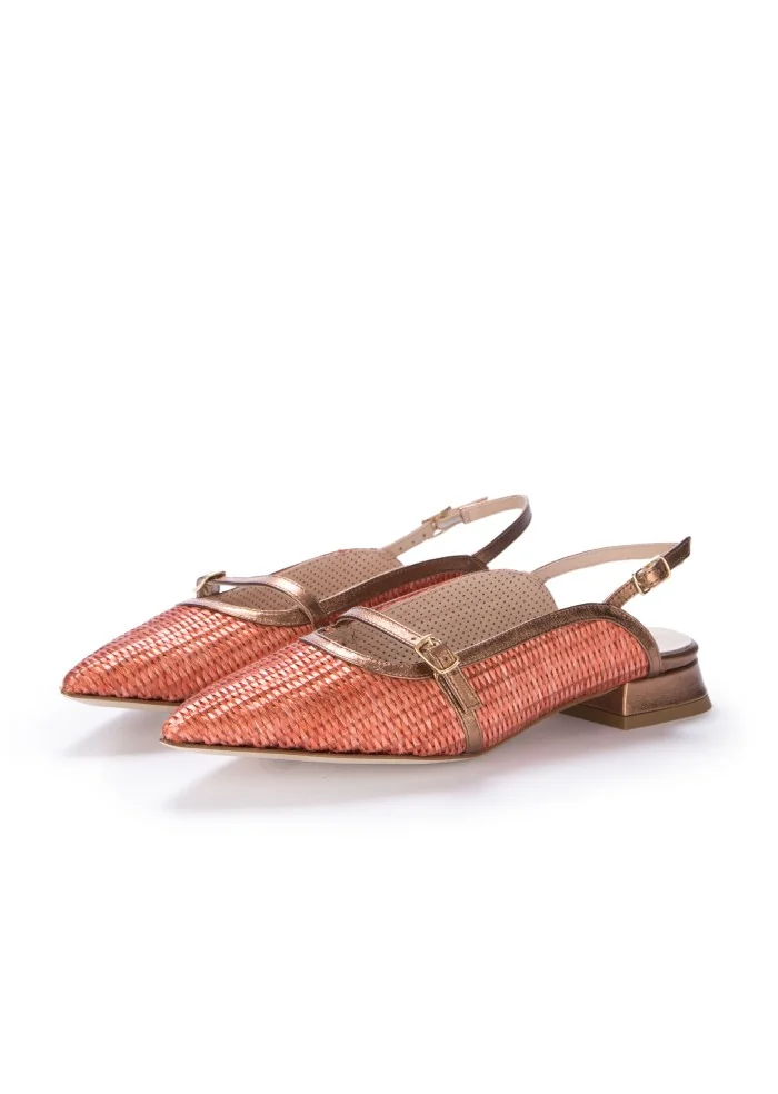 IL BORGO FIRENZE | SLINGBACK RAFIA ARANCIONE