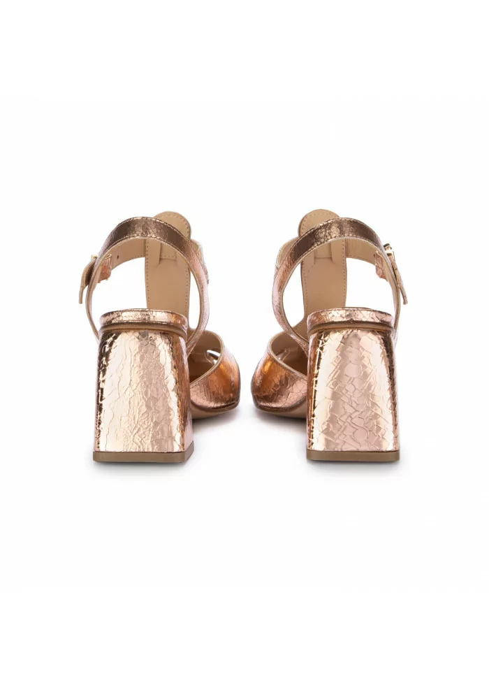 JUICE | SANDALI CON TACCO CRACK ROSA METALLIZZATO