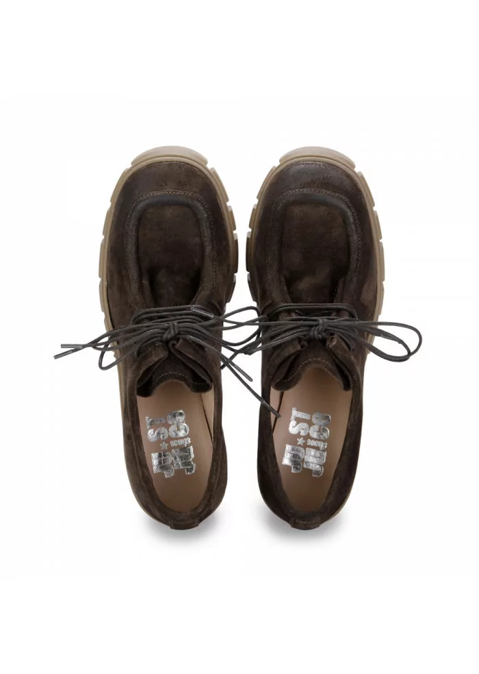 JUICE | SCARPE TACCO IN PELLE SCAMOSCIATA MARRONE