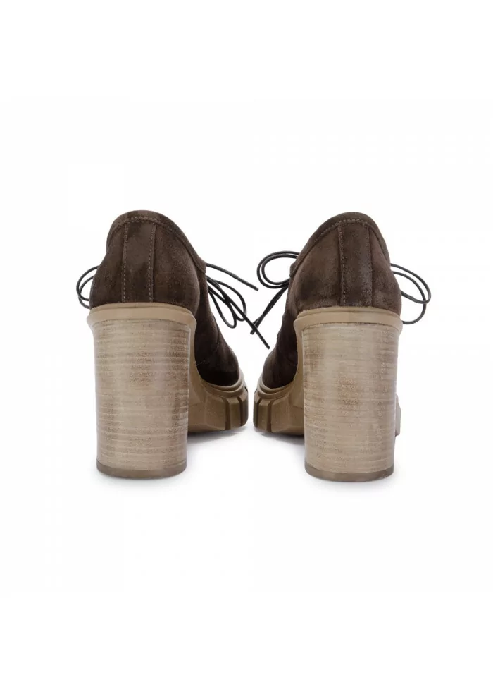 JUICE | SCARPE TACCO IN PELLE SCAMOSCIATA MARRONE