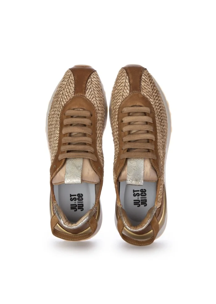 JUICE | SNEAKERS RAFFIA PELLE MARRONE