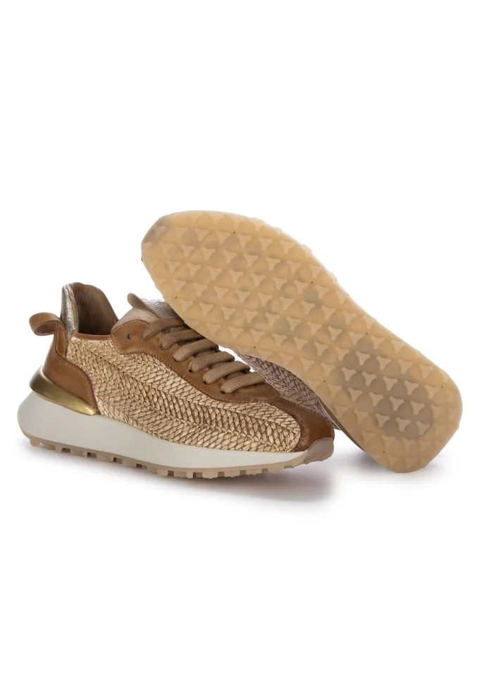 JUICE | SNEAKERS RAFFIA PELLE MARRONE