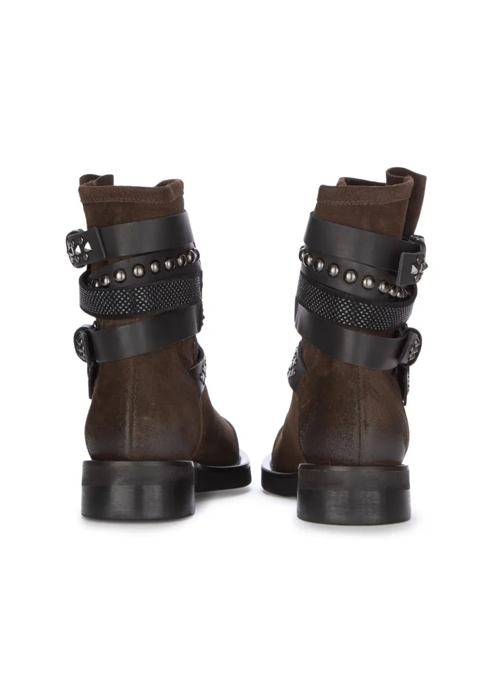 JUICE | STIVALETTI CAMOSCIO CINTUIRINI MARRONE NERO