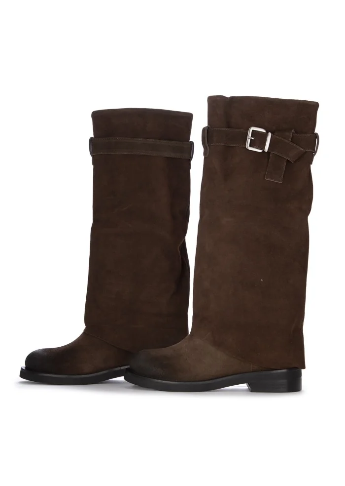 JUICE | STIVALI CAMOSCIO MARRONE