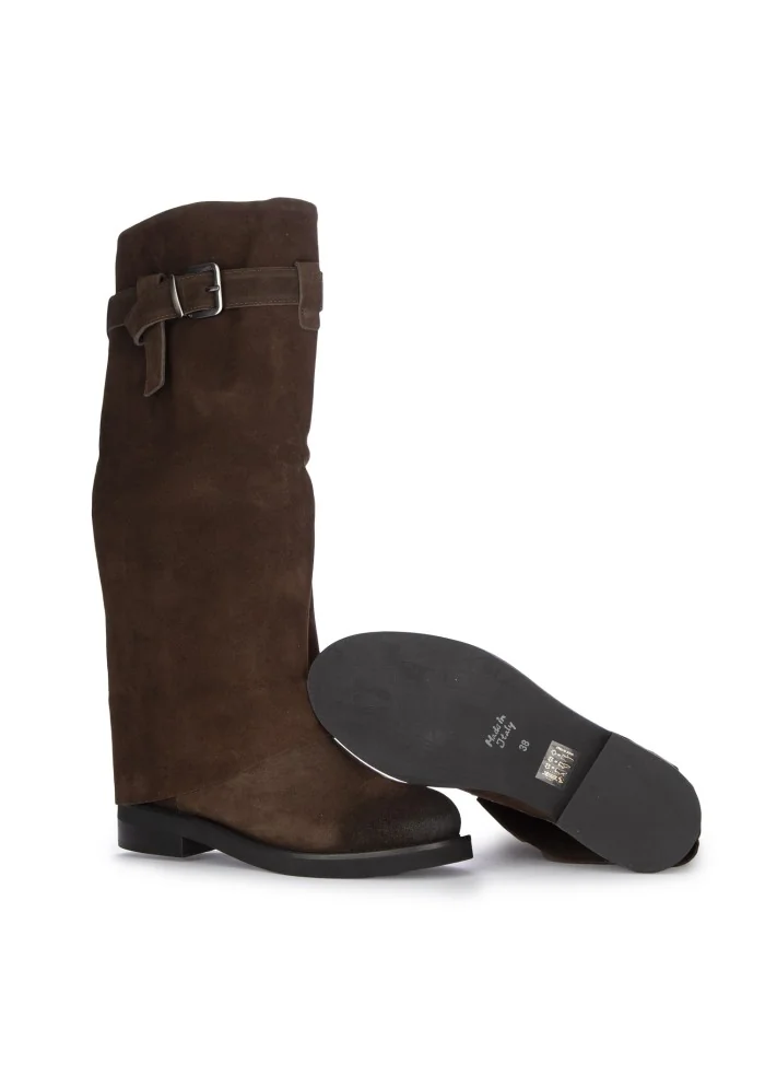 JUICE | STIVALI CAMOSCIO MARRONE