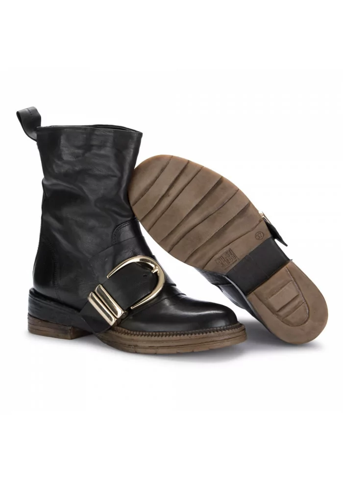 JUICE | STIVALI TRONCHETTO DONNA CON FIBBIA AFRICA NERO