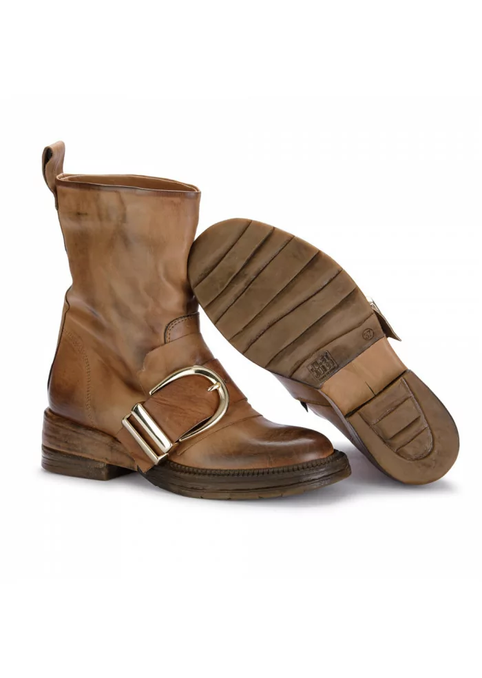 JUICE | STIVALI TRONCHETTO DONNA FIBBIA AFRICA MARRONE