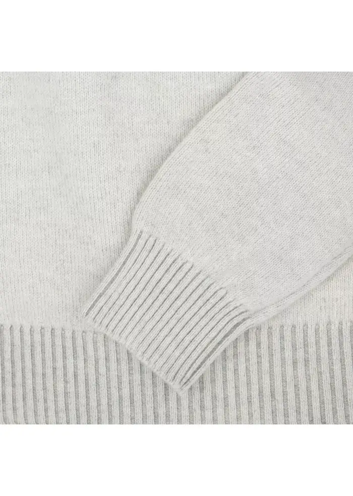 JURTA | MAGLIONE GIROCOLLO LANA MERINO GRIGIO PERLA