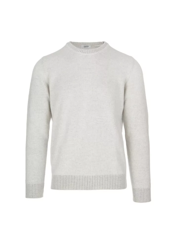 JURTA | MAGLIONE GIROCOLLO LANA MERINO GRIGIO PERLA