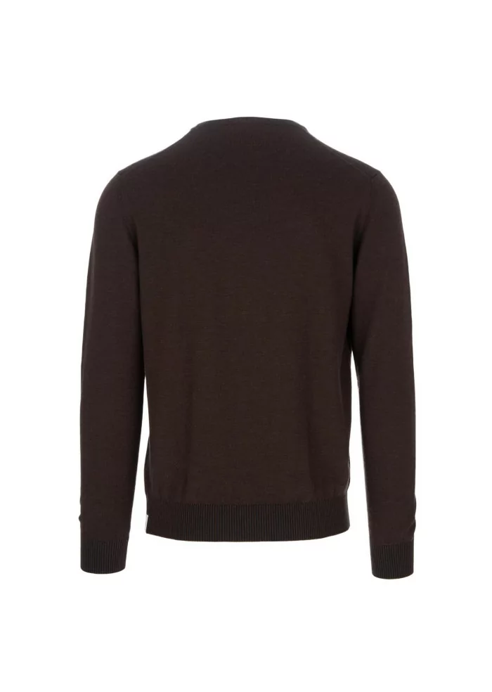JURTA | MAGLIONE LEGGERO LANA MERINO MARRONE SCURO