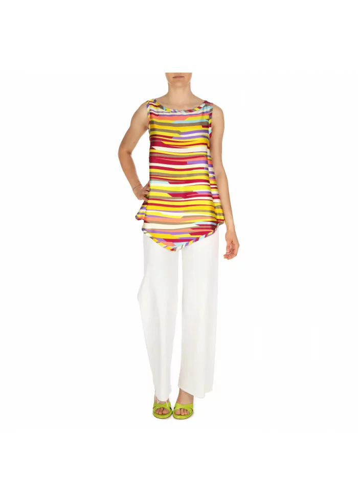 KARTIKA | JEANS PALAZZO COTONE BIANCO