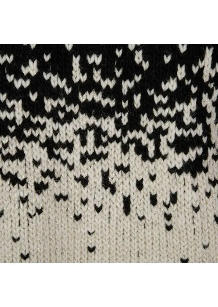 KARTIKA | MAGLIONE MOTIVO SFUMATO NERO BIANCO