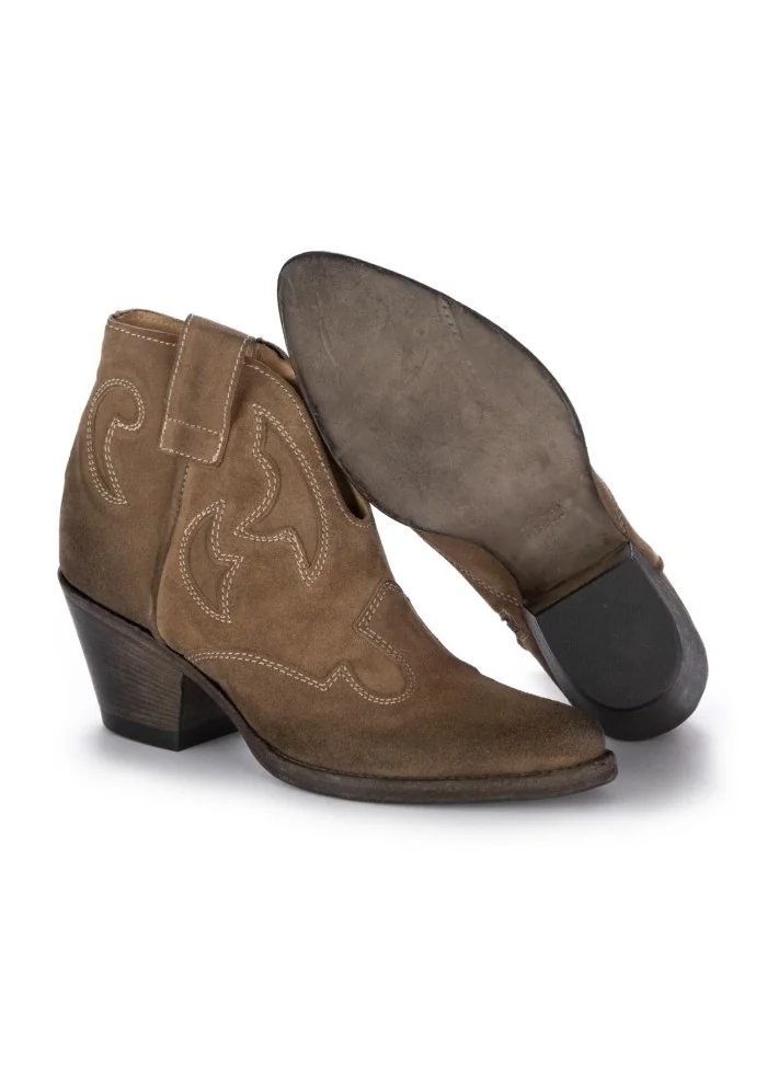 KEEP | STIVALETTI TEXANI CAMOSCIO SABBIA MARRONE