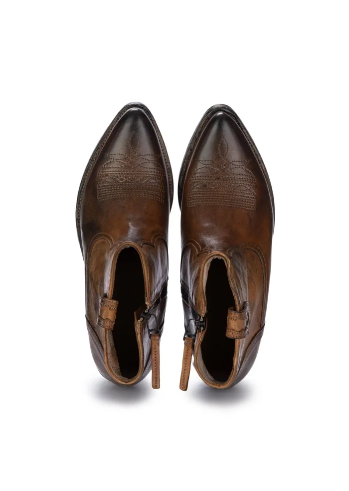 KEEP | STIVALETTI TEXANI CRUST MARRONE SCURO