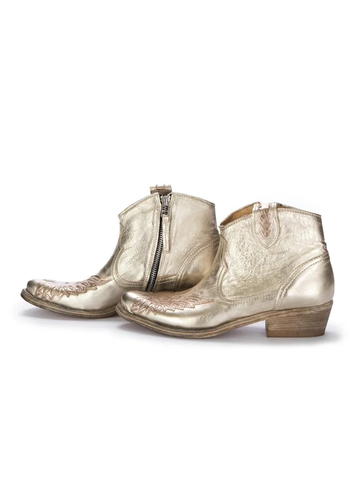 KEEP | STIVALETTI TEXANI LAMINATO PLATINO