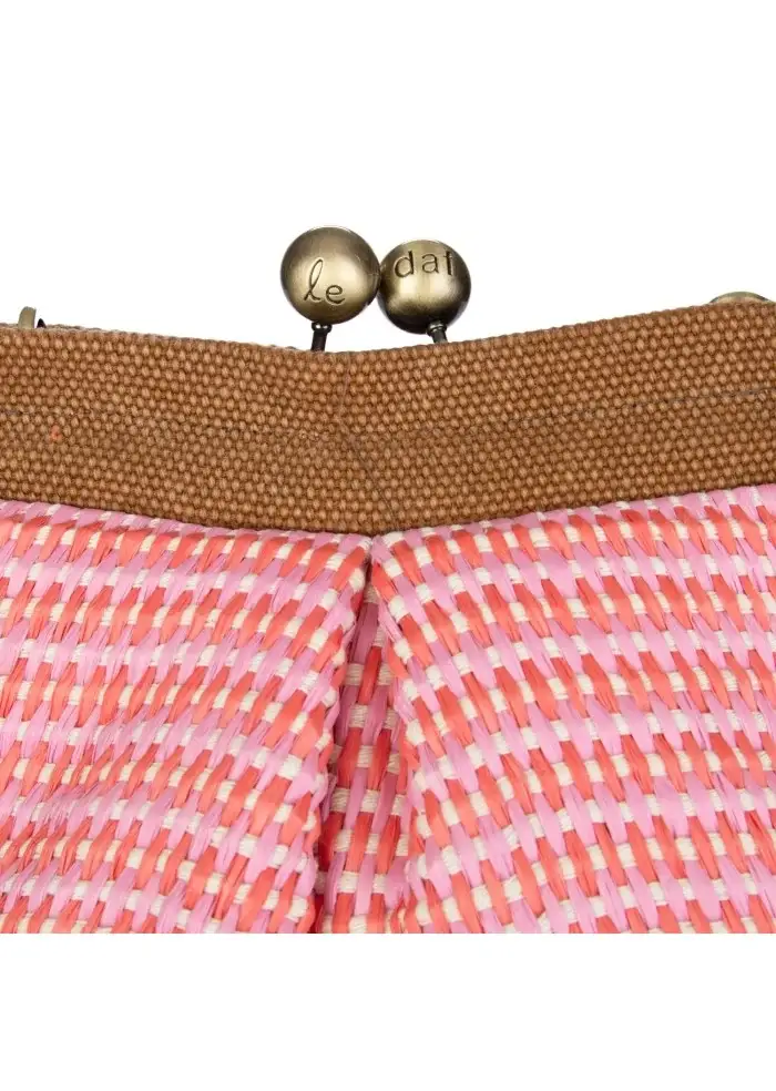 LE DAF | BORSA A SPALLA SCATTO POLIGNANO ROSA MULTICOLOR