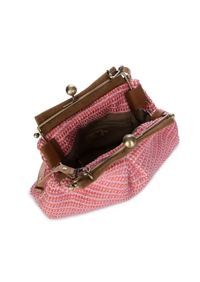 LE DAF | BORSA A SPALLA SCATTO POLIGNANO ROSA MULTICOLOR