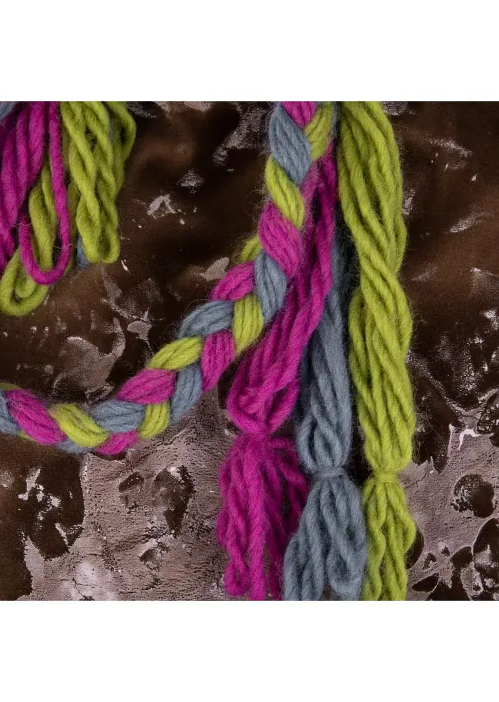 LE DAF | BORSA SHOPPER ITALIA MARRONE MULTICOLOR