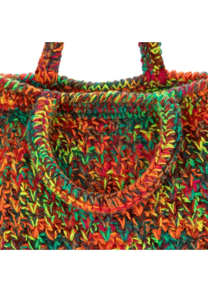 LE DAF | BORSA SHOPPER SVEZIA MULTICOLOR FLUO