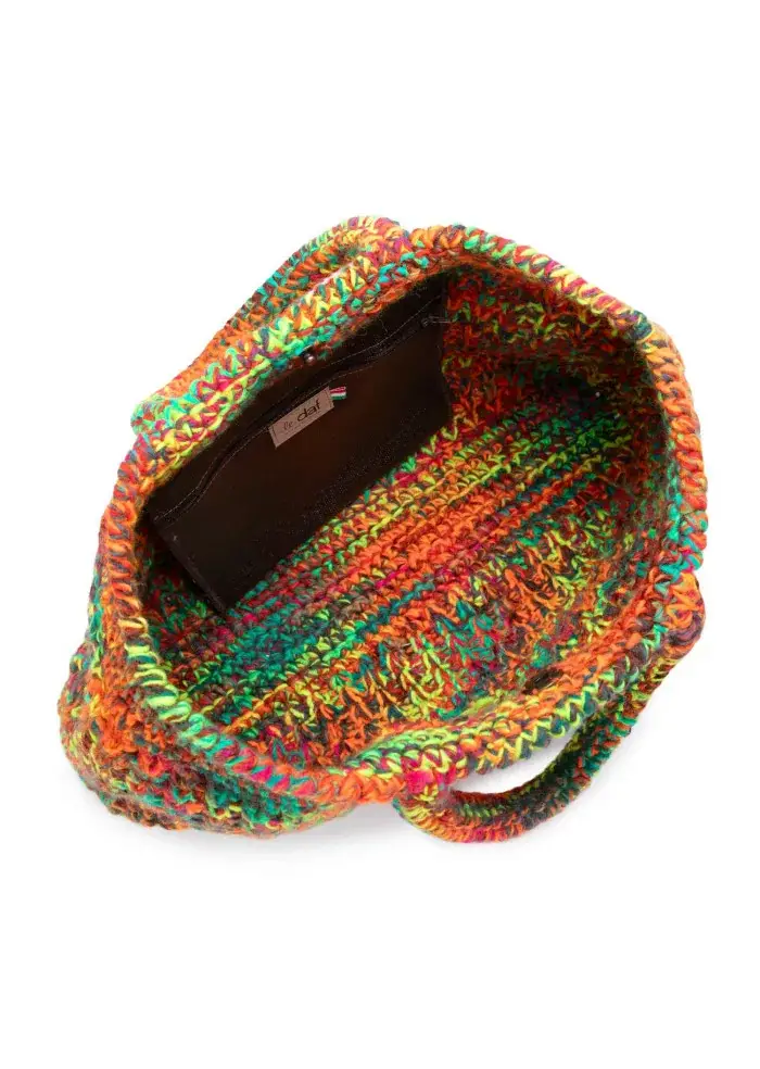 LE DAF | BORSA SHOPPER SVEZIA MULTICOLOR FLUO