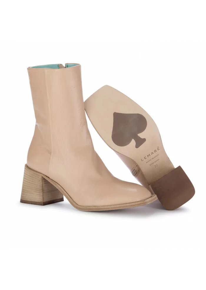 LEMARÉ | STIVALI TRONCHETTO MAYA BEIGE NUDE