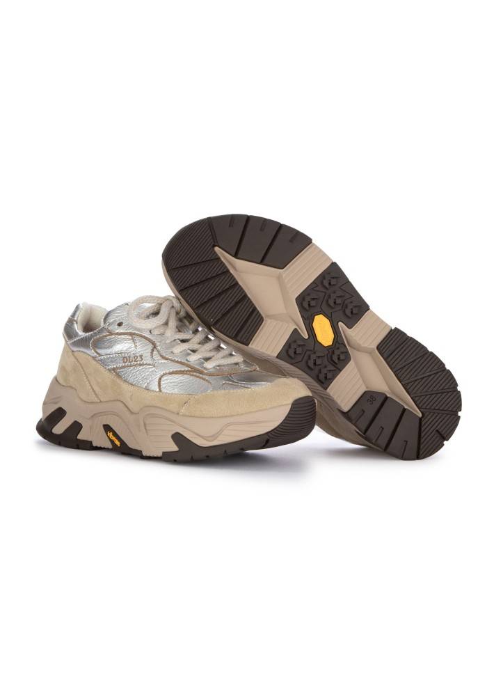 LEMARGO | SNEAKERS LAMINATO ARGENTO TAUPE